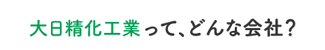 大日化工業って、どんな会社？